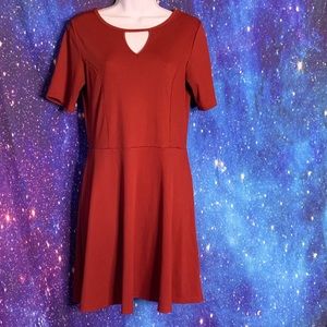 Divided- Burgundy Short Sleeve Dress size 10